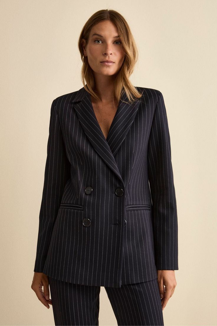 Blazer Doppiopetto Gessato