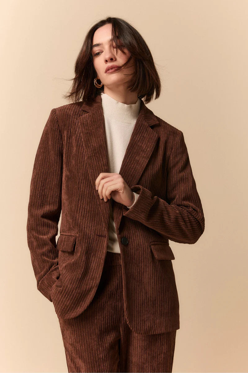 Blazer in Velluto a Coste